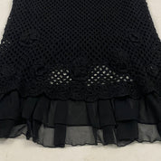 Black Embellished Crochet Fairy Skirt (L)