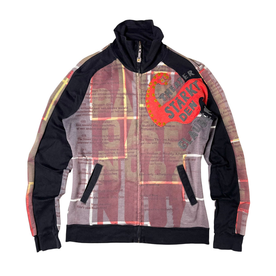 Custo Barcelona Graphic Mock Neck Zip Up (M)