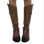 Vintage Ombré Leather Riding Boots (8)