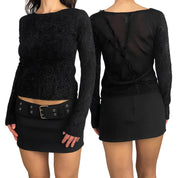 Cache Fuzzy Sheer Sweater (M)