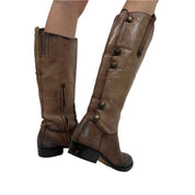 Vintage Ombré Leather Riding Boots (8)