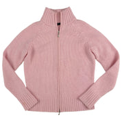 Soft Pink Cashmere Double Zip Sweater (S)