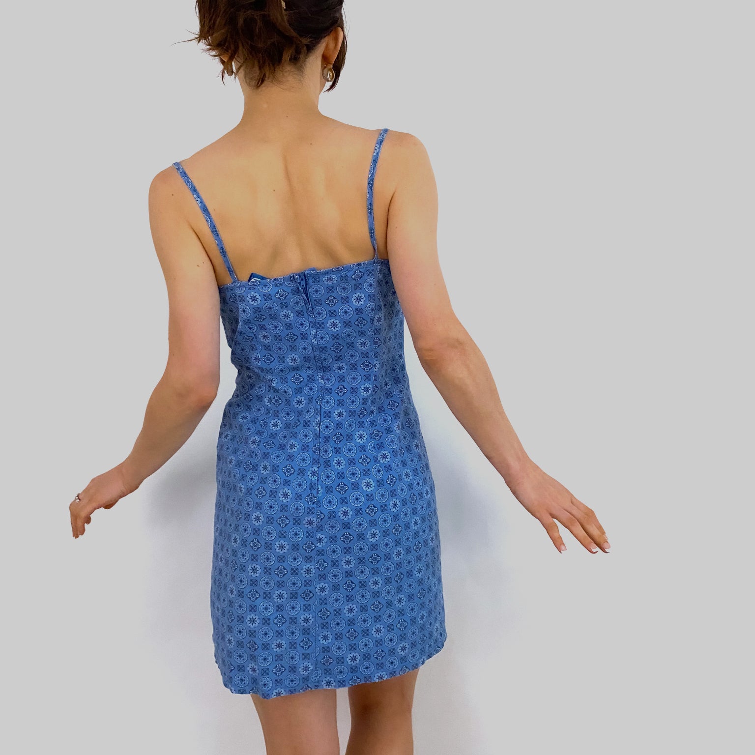 Y2K Ditsy Mini Dress - Small
