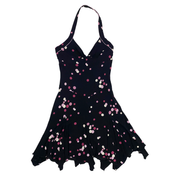 Bebe Polka Dot Pixie Hem Mini Dress (S/M)