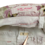 Italian La Vie En Rose Floral Leopard Print Jeans (XS)