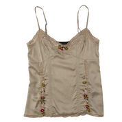 Heart Moon Star Silk Flower Embellished Cami (M)