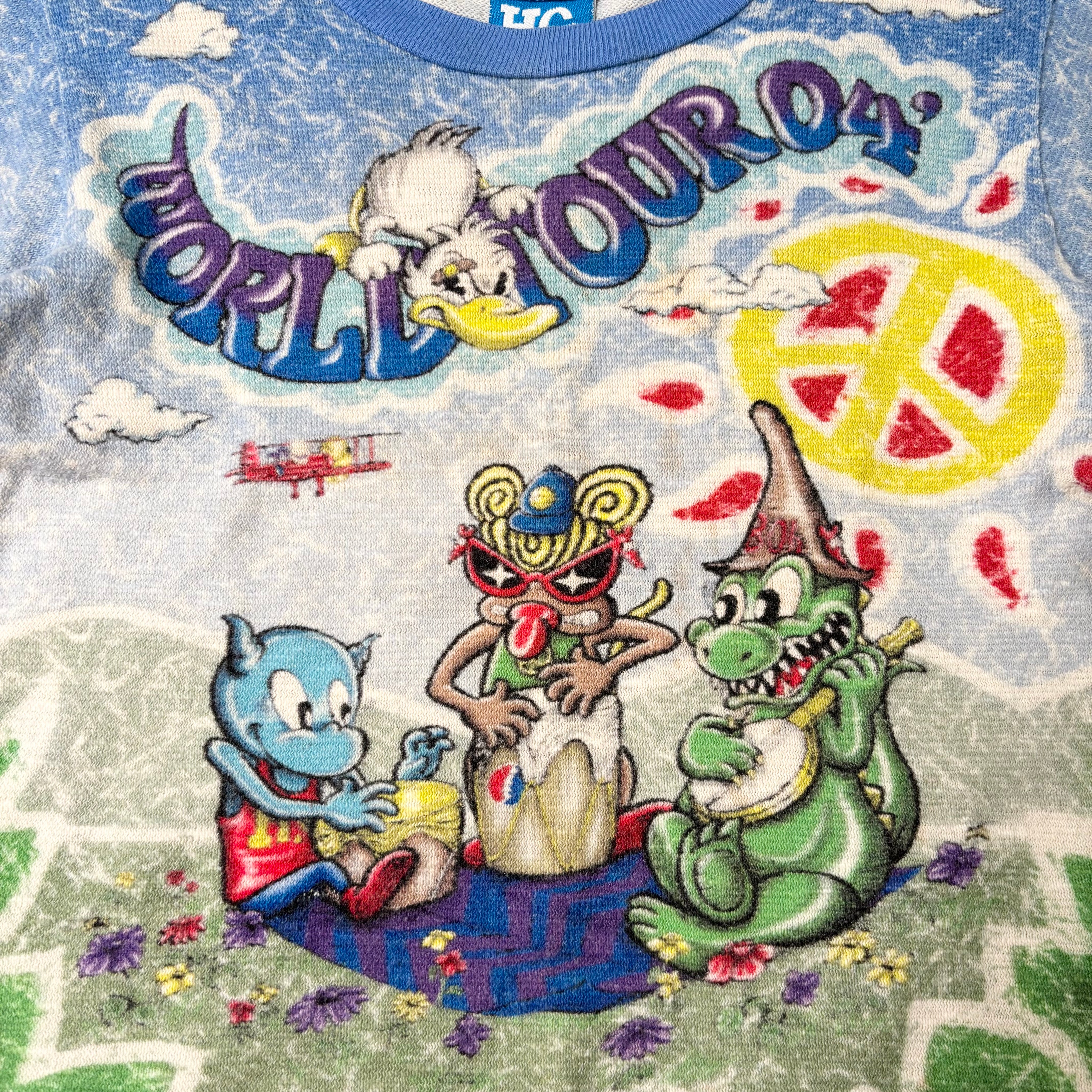 90s Hysteric Glamour Psychedelic Graphic Baby Tee (XS)
