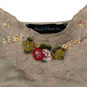 Heart Moon Star Silk Flower Embellished Cami (M)