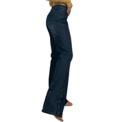 Split Hem Denim Flares (S)