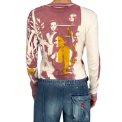 Miss Sixty Faces Graphic Long Sleeve Top (S)