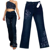 Heart Embellished Jeans (S Tall)