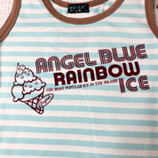 Angel Blue Ice Cream Graphic Striped Tank (S)