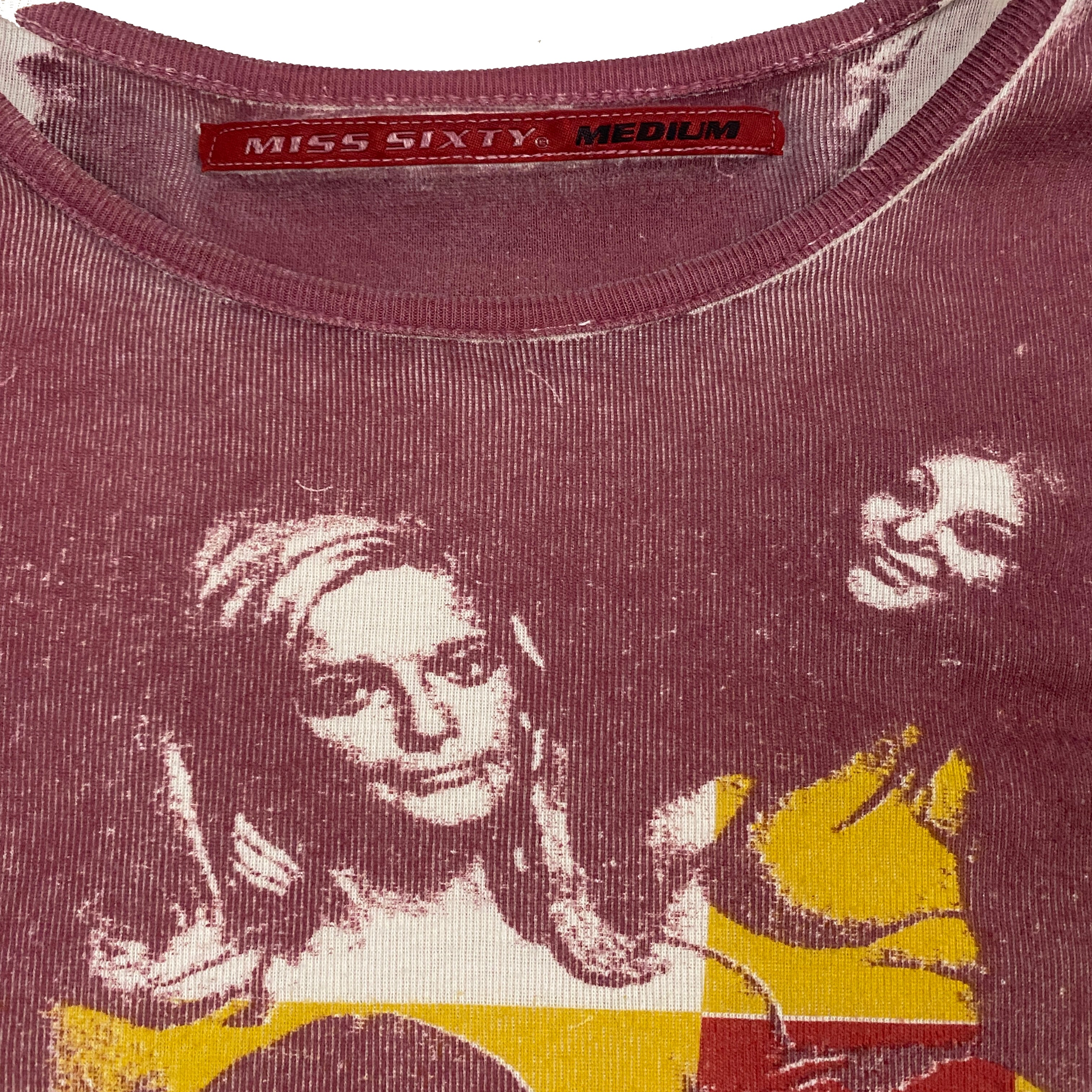 Miss Sixty Faces Graphic Long Sleeve Top (S)