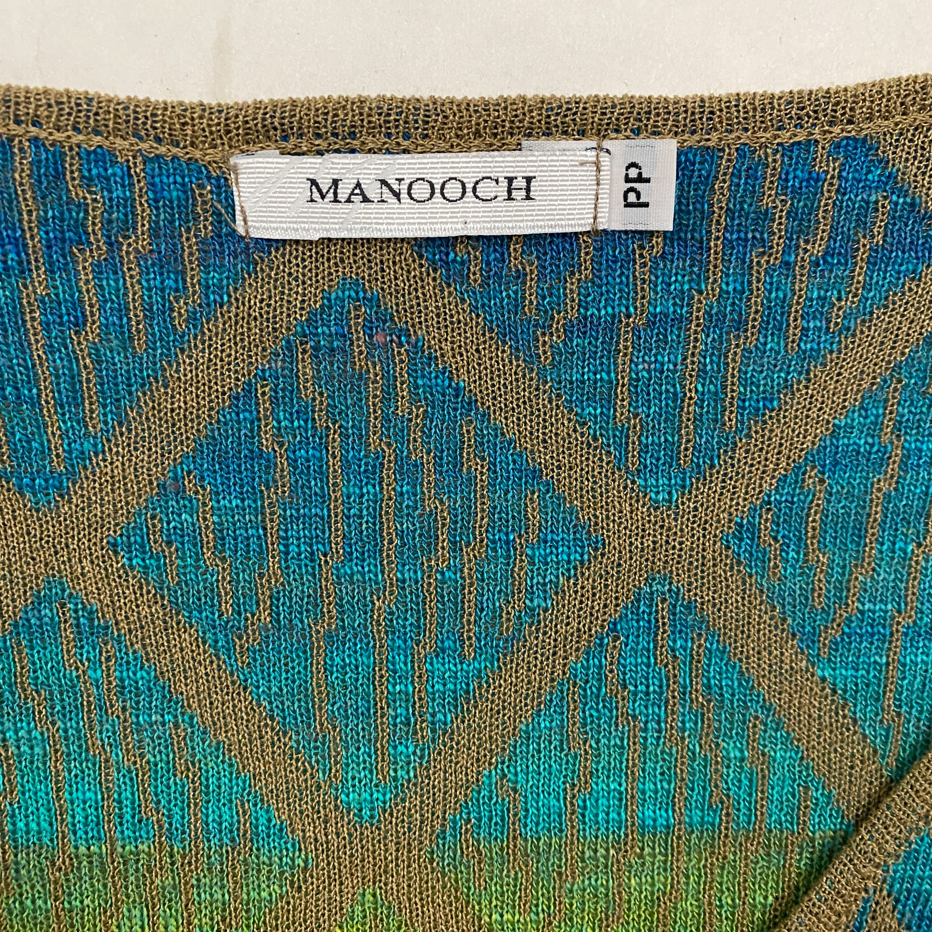 Manoosh Diamond Knit Bell Sleeve Top (S)