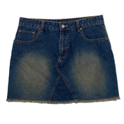 Y2K Faded Denim Skirt (M)