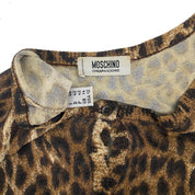 Moschino Cheap & Chic 90's Leopard Floral Embroidered Cardigan (S/M)