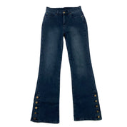 Split Hem Denim Flares (S)