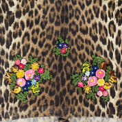 Moschino Cheap & Chic 90's Leopard Floral Embroidered Cardigan (S/M)