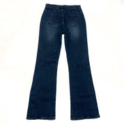 Split Hem Denim Flares (S)