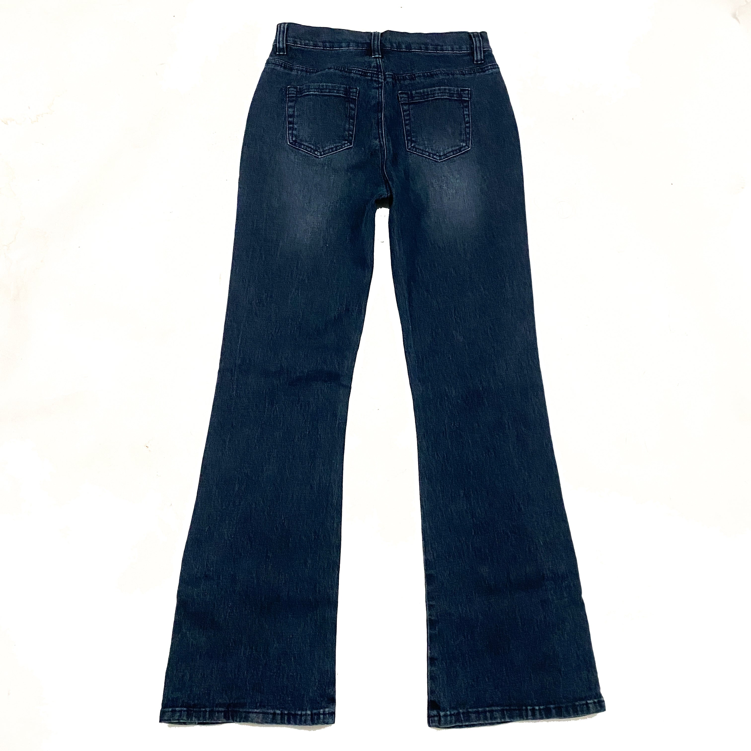 Split Hem Denim Flares (S)