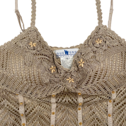 Sue Wong Embellished Shimmer Knit Tank Top (L/XL)