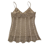 Sue Wong Embellished Shimmer Knit Tank Top (L/XL)