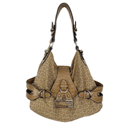 2000s Guess Monogram Tan Hobo Bag