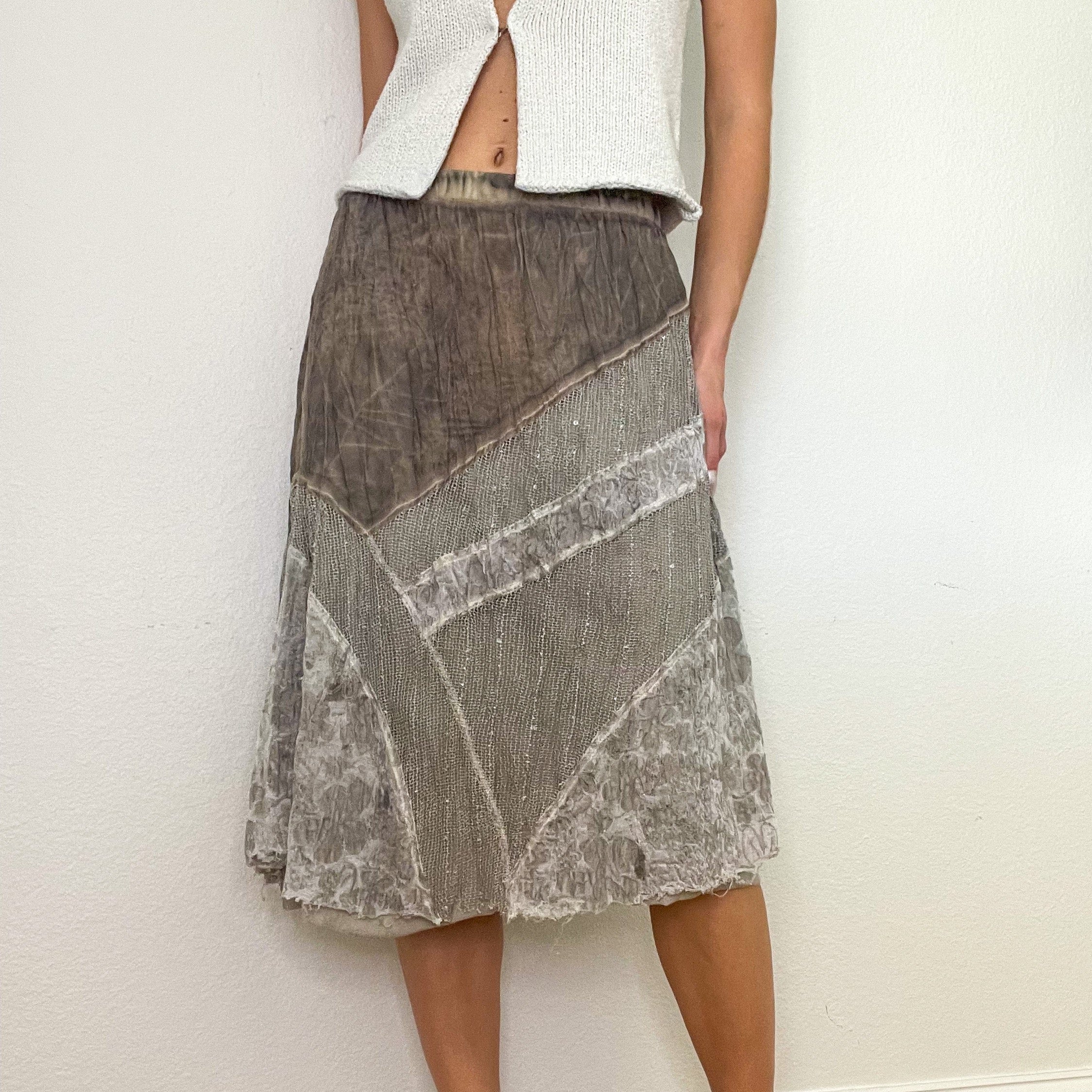 Boho Fairy Green Midi Skirt (S/M)