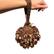 Vintage Mary Frances Brown Beaded Purse