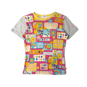 Angel Blue AOP Maximalist Tee (S-M)