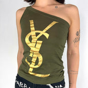 Vintage YSL One Shoulder Top (XS/S)