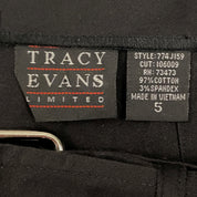 Tracy Evans 2000s Black Cotton Buckle Mini Skirt (XS)
