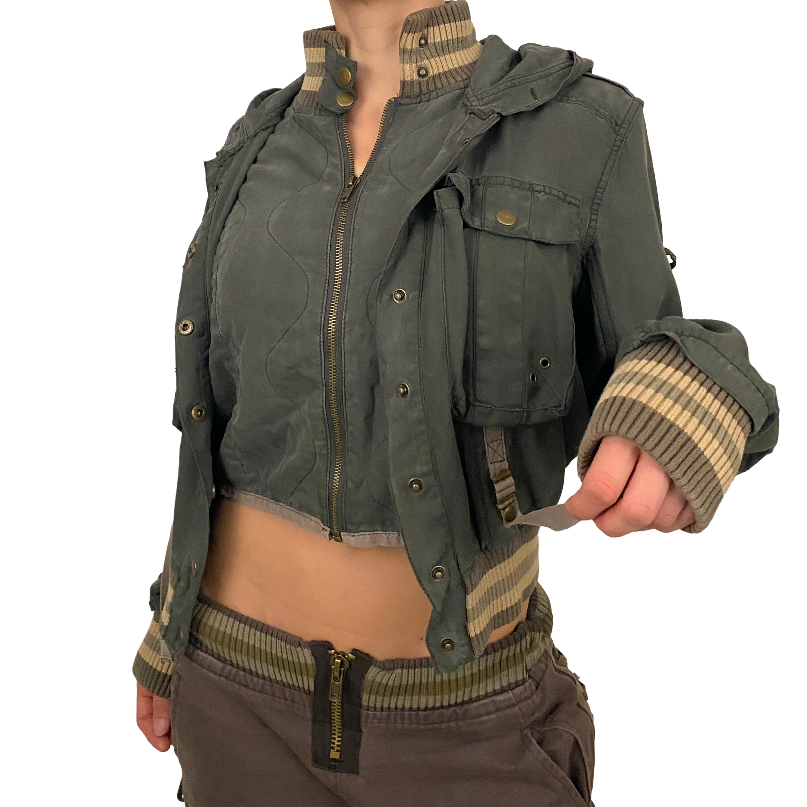 Da-Nang 2000s Hooded Utility Jacket (S)