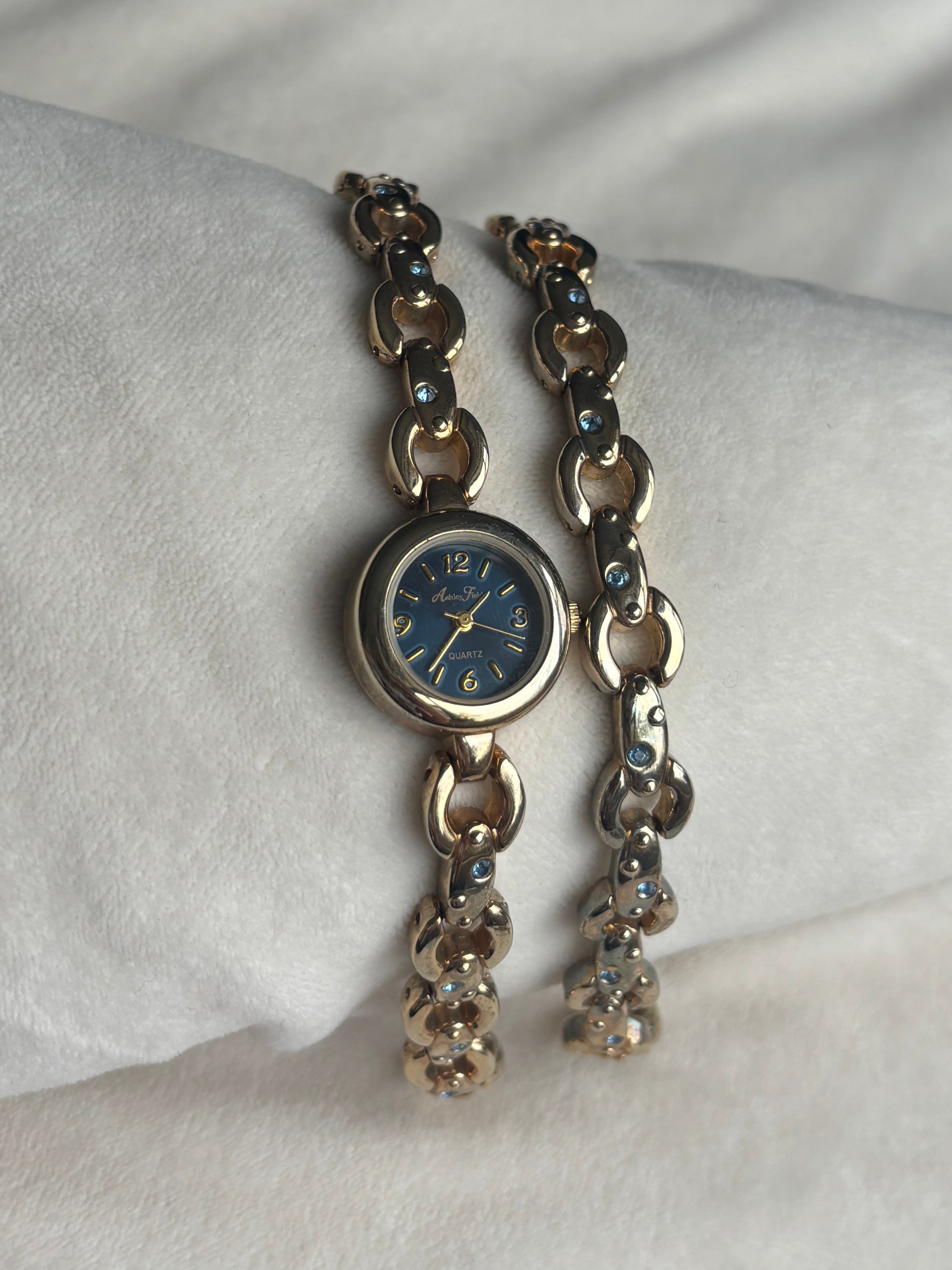 Y2K blue gem watch set