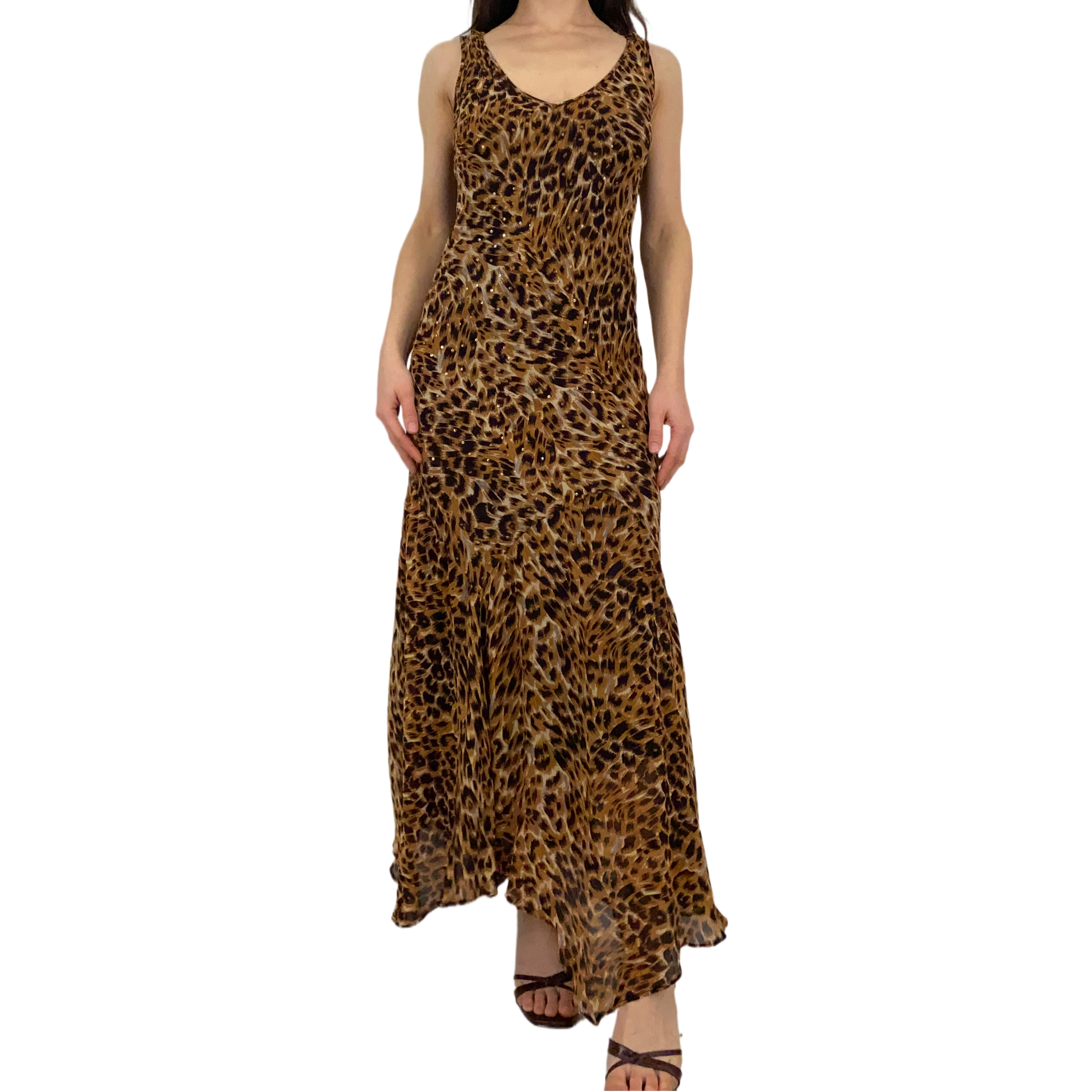 Slinky Cheetah Sequin Dress (M)