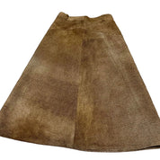 90s Animal Print Leather Midi Skirt (S)