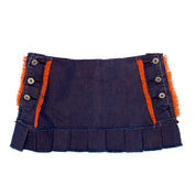 Citrus Frayed Denim Mini Skirt (XS)