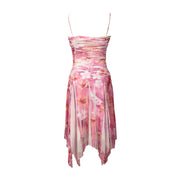 Y2K Pink Mesh Sequin Fairy Dress (S)