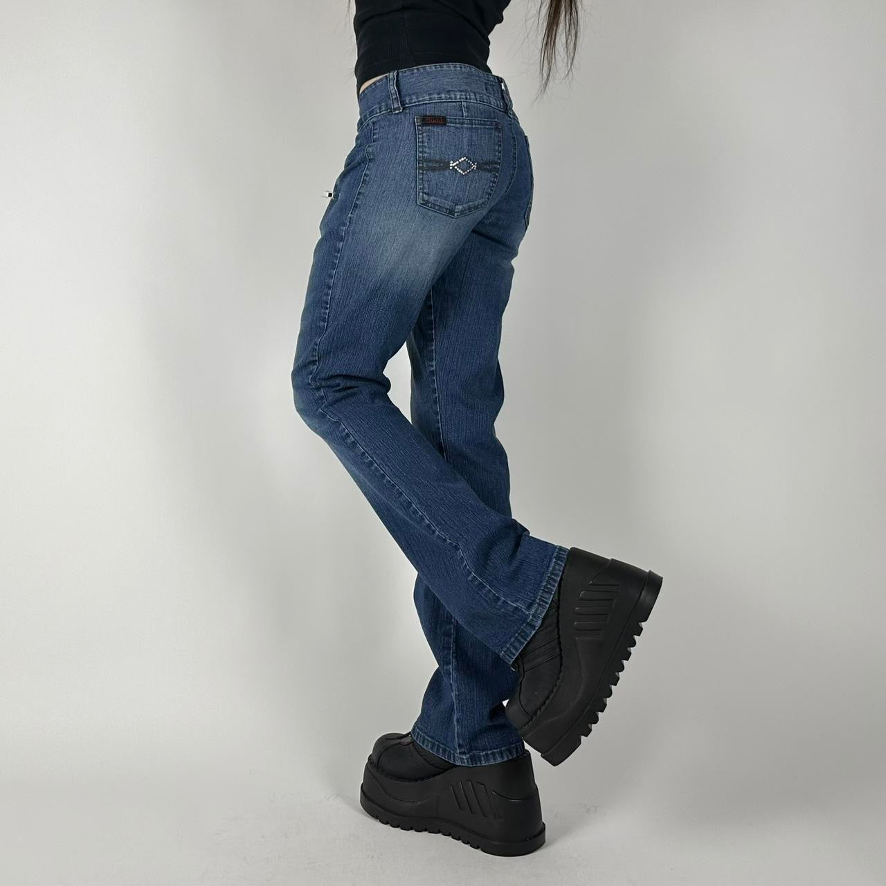 Y2K Mudd Flare Jeans (S)