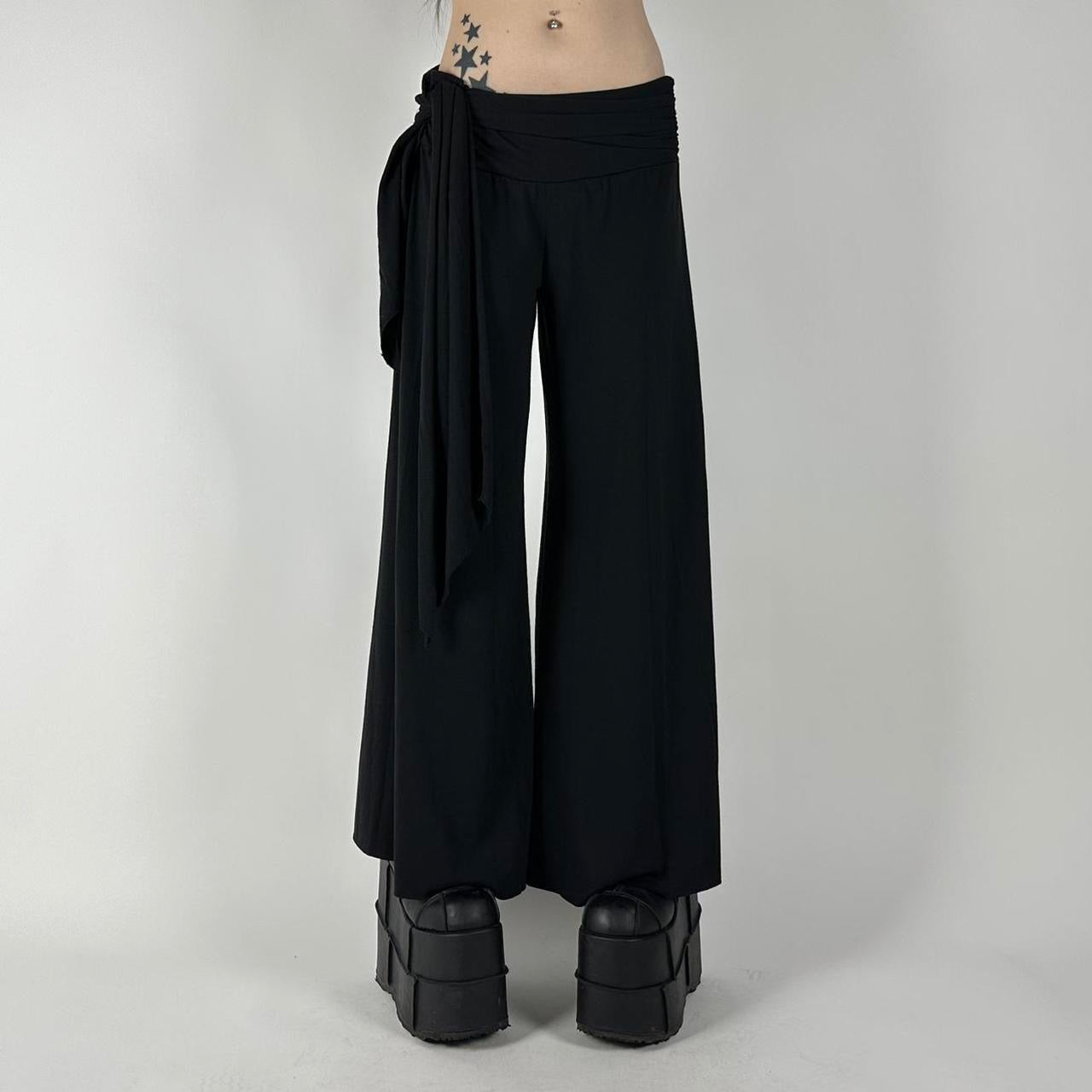 Y2K 00s Black Wide Leg Pants (S)