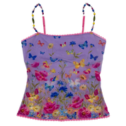 Cosabella Lavender Purple Mesh Butterly Cami (S)