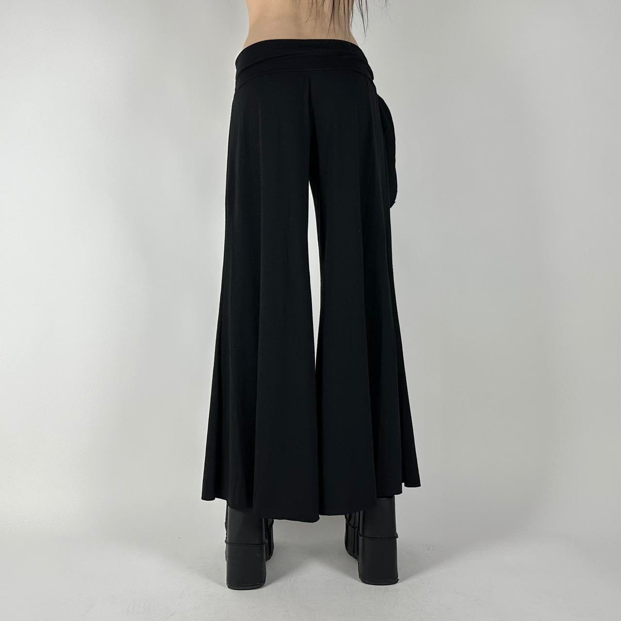 Y2K 00s Black Wide Leg Pants (S)