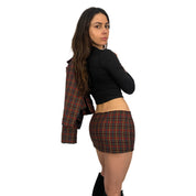 Micro Mini Plaid Suit Set (S)