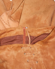 90s Suede Lace Up Skirt (XXS/XS)