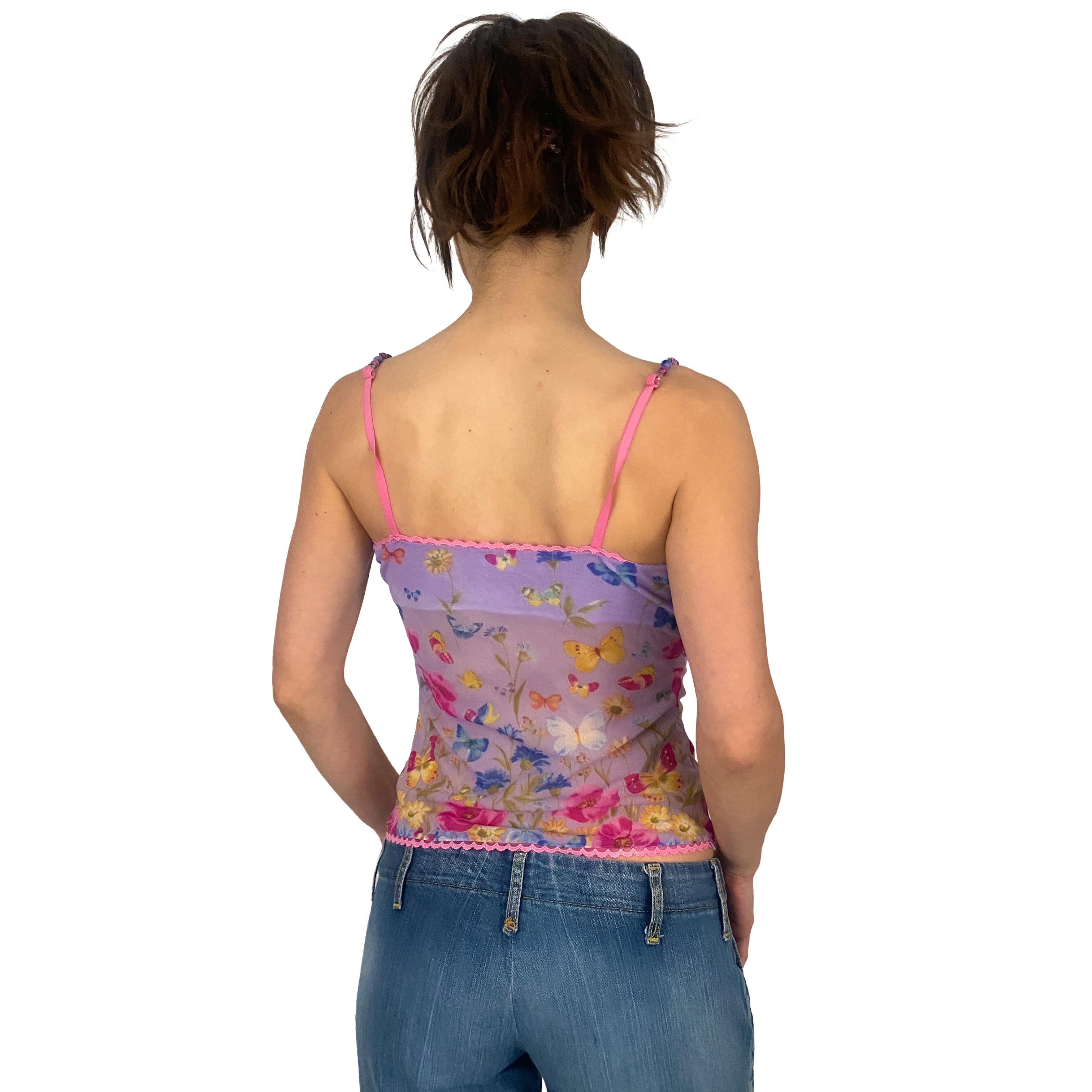Cosabella Lavender Purple Mesh Butterly Cami (S)