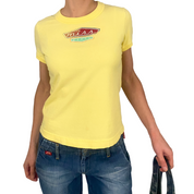Miss Sixty 2000s Yellow Logo Tee (M)
