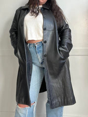 Vintage 1990s Leather Jacket (XL)