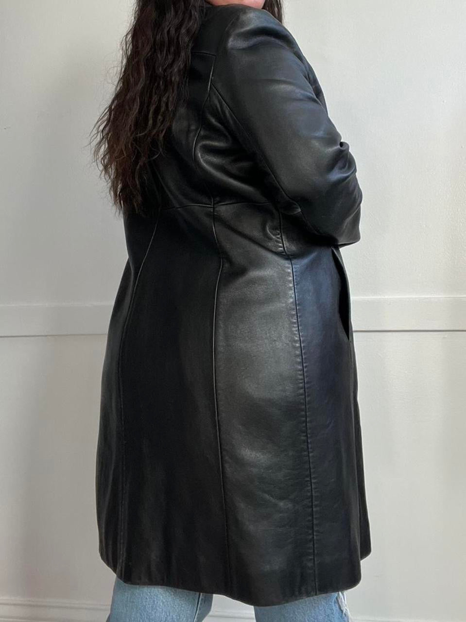 Vintage 1990s Leather Jacket (XL)