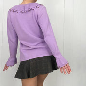 Embellished Lavender Cardigan Sweater (XS/S)