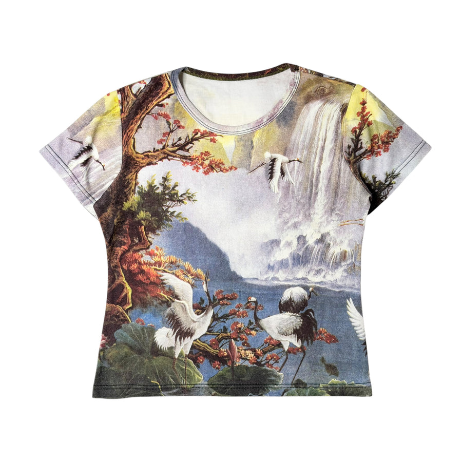 Crane Graphic Art Print Tee (S-M)